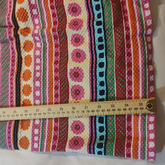 Talbots Colorful Striped Floral  Print Sleeveless Textured Shift Dress.Size 8. - Picture 11 of 12